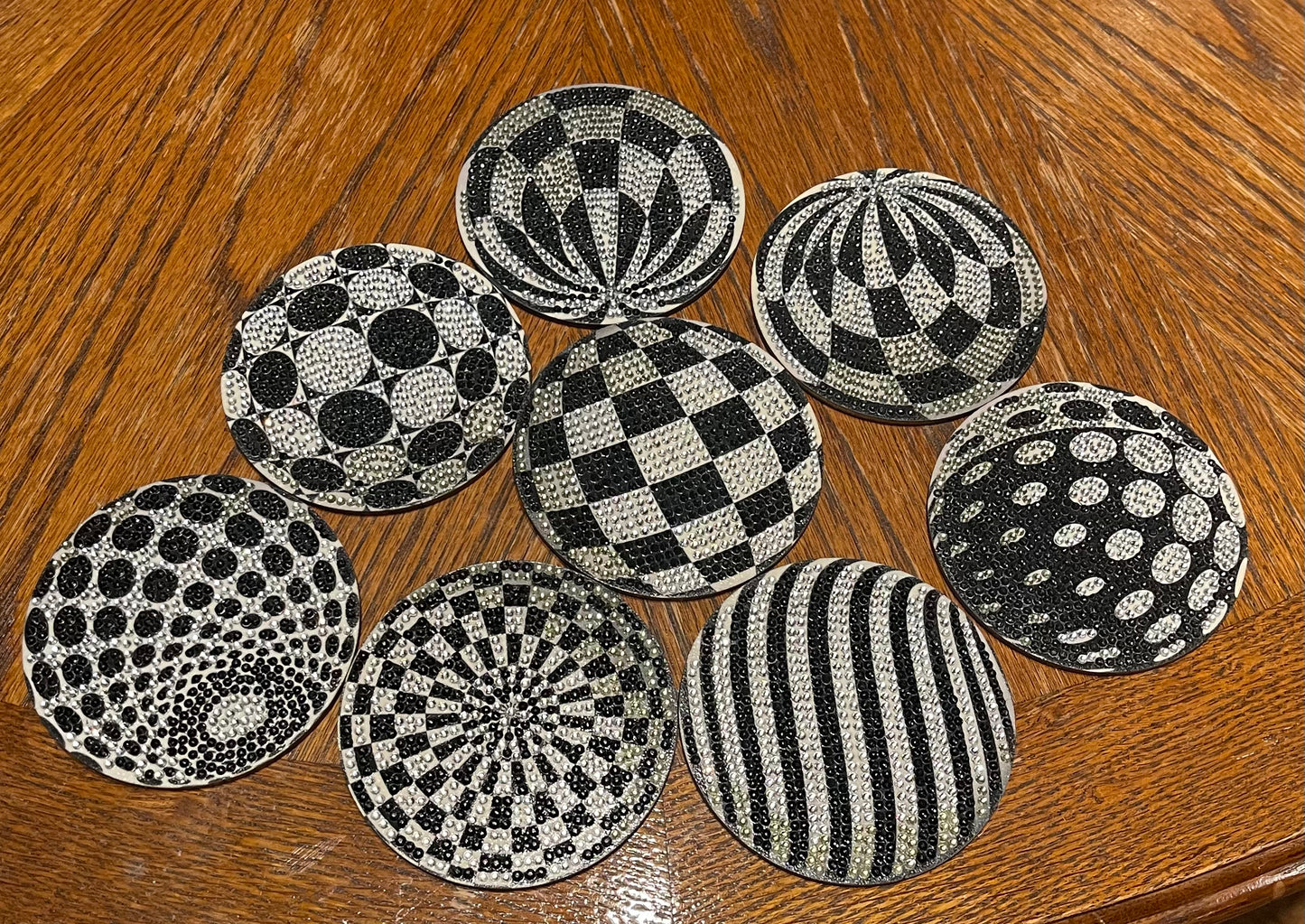 Black and White Pattern Coasters