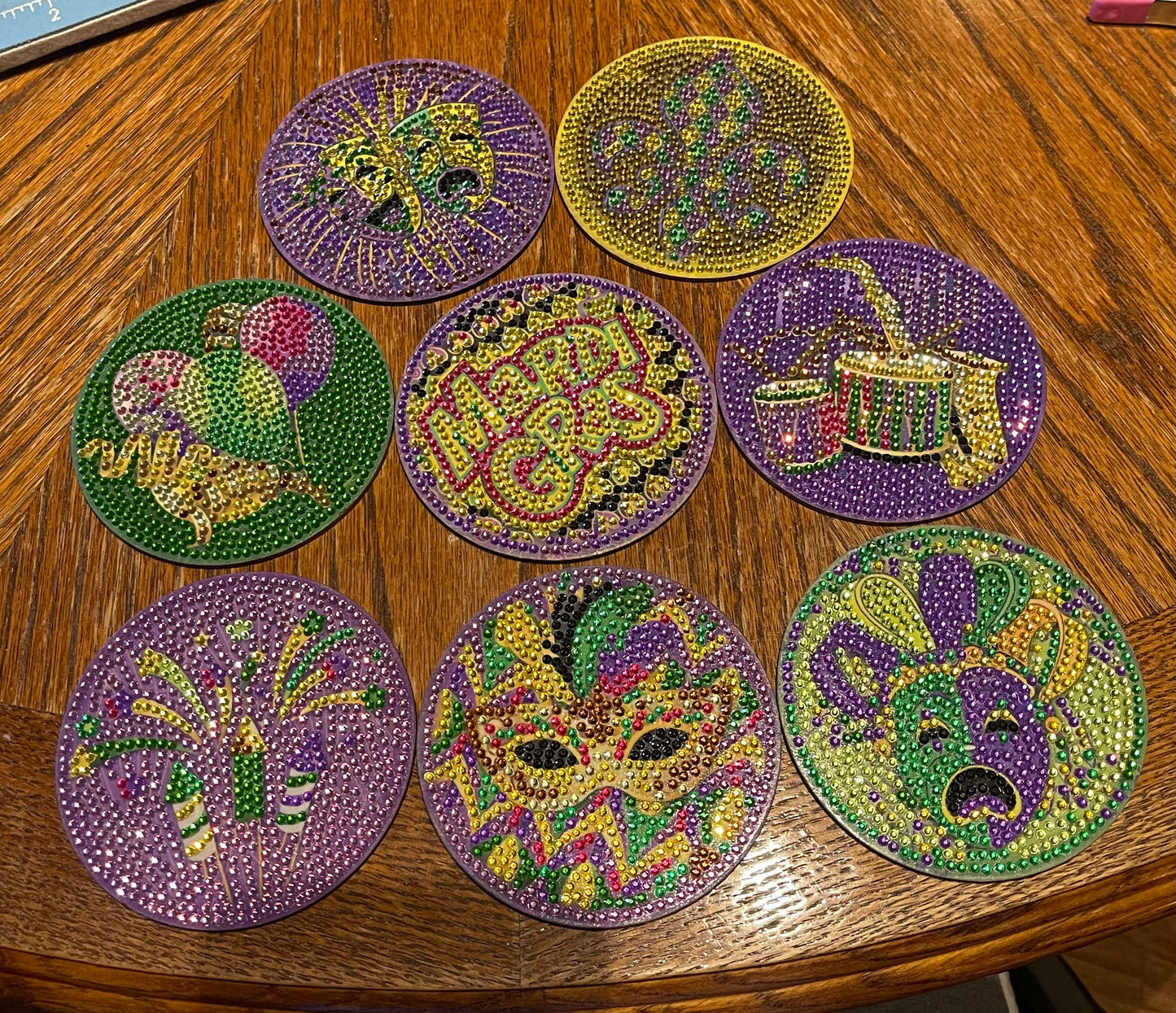 Mardi Gras Coasters