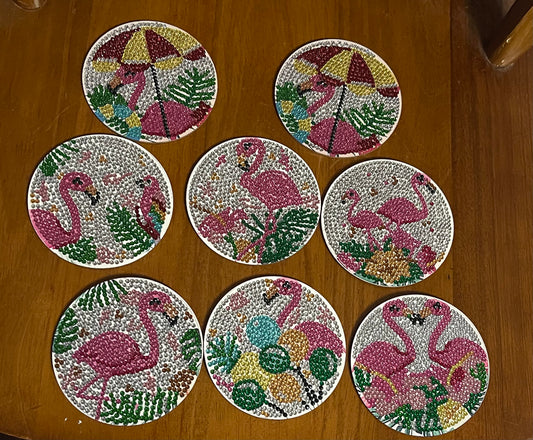 Tropical Flamingo Coasters