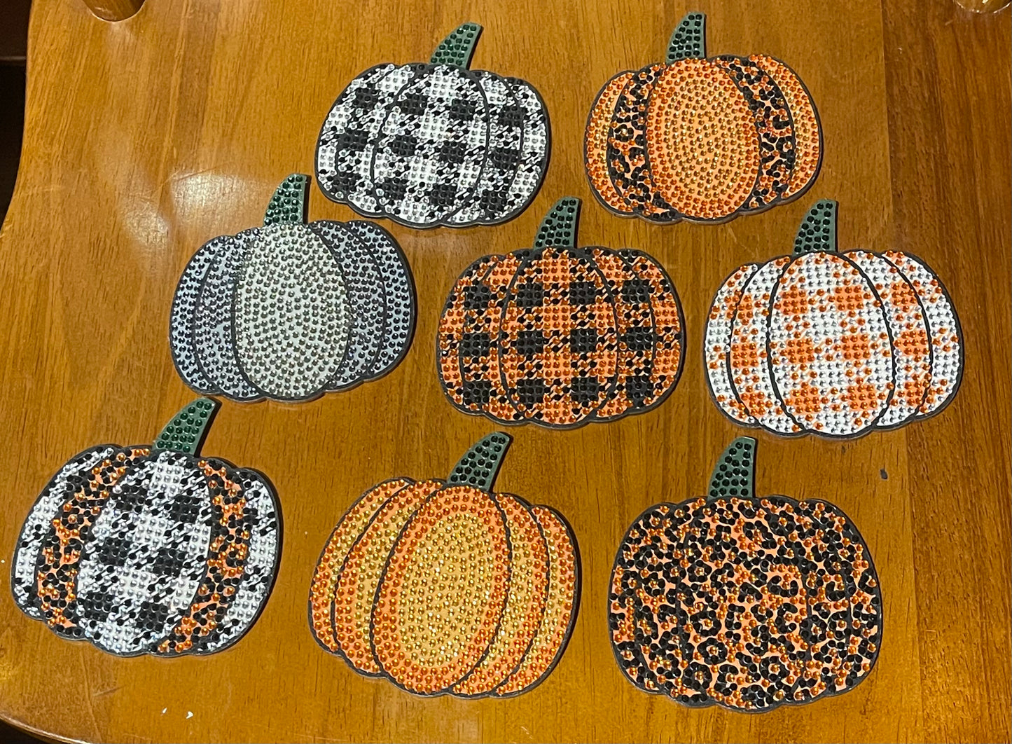 Plaid Pumpkin Pattern Coasters