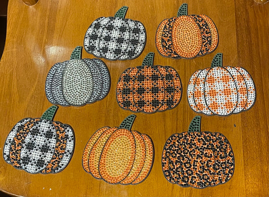 Plaid Pumpkin Pattern Coasters