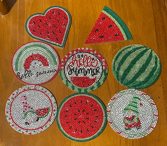 Hello Summer Watermelon Coasters